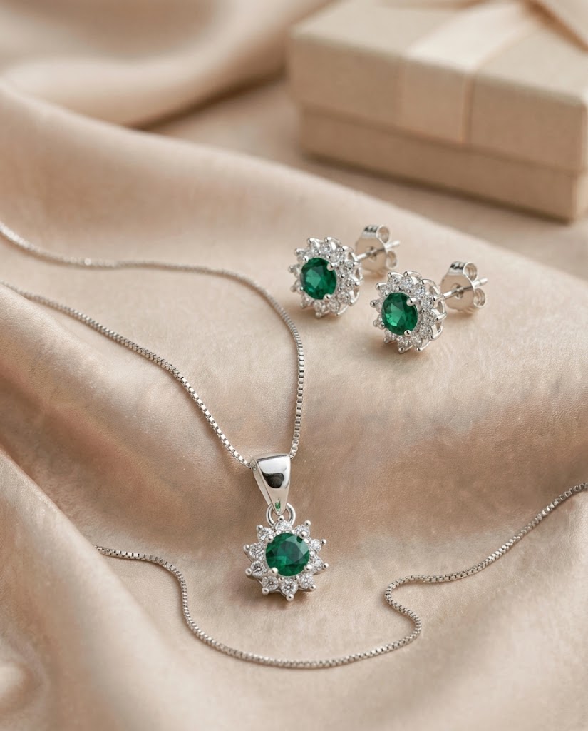 Set Halo Imperial en plata 925 — MARDAN JOYAS